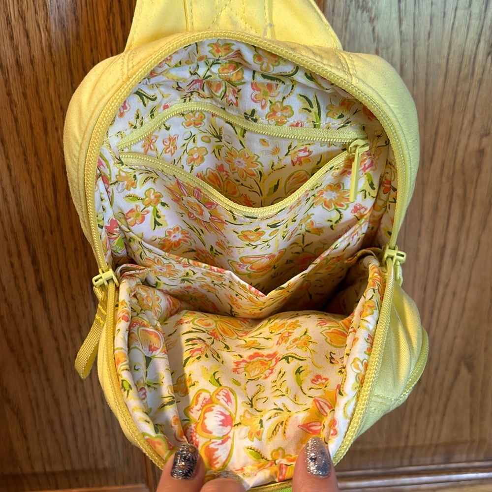 Vera Bradley Utility Sling Crossbody Bag Tote Purse in Citronella